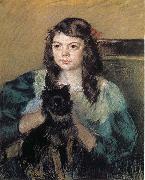 Mary Cassatt The girl holding the dog Sweden oil painting artist